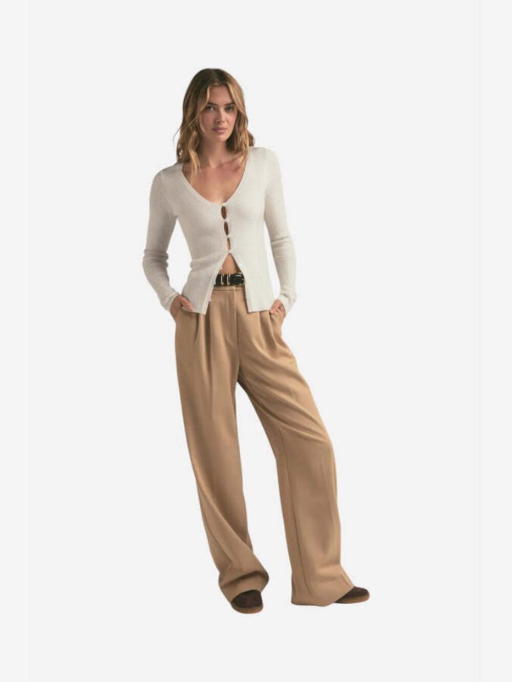 NWT Favorite Daughter The Favorite Pant Beige Size 6
